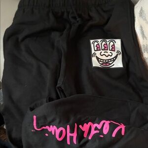 Mens keith haring sweatpants large